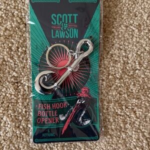 Silver Fish Hook Keyring